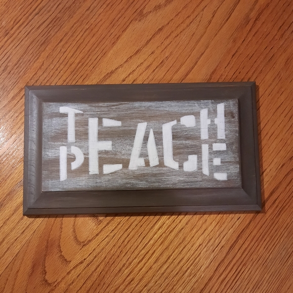Hand Painted "Teach Peace" Sign - Picture 6 of 6